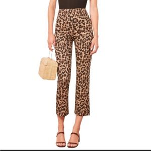 Reformation cheetah pants size 4